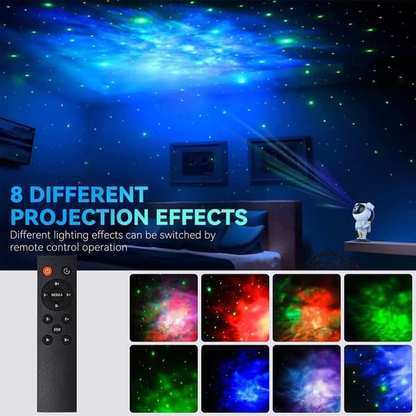 Galaxy Lamp - Nebula Star Projector med fjernbetjening