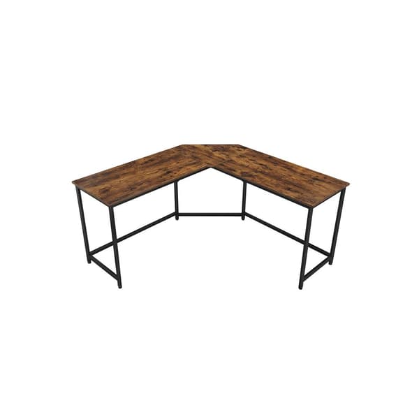 Industrial Corner Office - Desk Table - L -Shape Brun Industrial Corner Office - Desk Table - L -Shape Brun