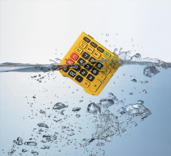 Casio WM-320MT taskulaskin näytöllä Musta, keltainen laskin