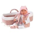 Miniatyrbillede 1 af 3: Llorens Linida Med Pink Soft Tact Cap Llorona Mimi 40 Cm Dukke Rosa