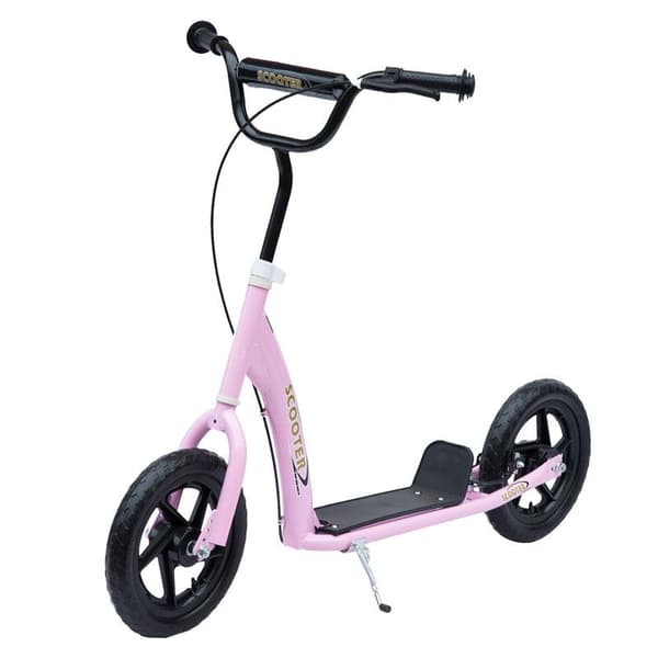 Rootz Scooter - Børnescooter - City Scooter - Kick Scooter - Børne Stunt Scooter - Scooter med bagbremse - Højdejusterbar - Stål - Pink - 120 x 52 x 8