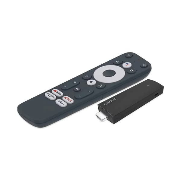 Strong Wi-Fi 4K UHD Google TV -mediasoitin Chromecastilla ja ääniohjauksella musta