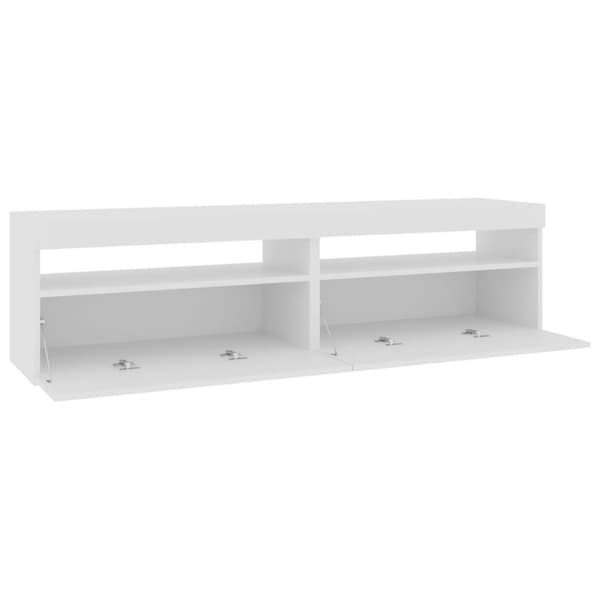 TV-tasot 2 kpl LED-valoilla valkoinen 75x35x40 cm - TV-taso - TV-taso - Home & Living