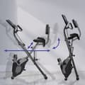 Miniatyrbillede 4 af 7: 3 I 1 foldet træningscykel, magnetisk x-cykel liggende fitnesscykel med 8-niveau justerbar modstand til træning i gymnastiksalen
