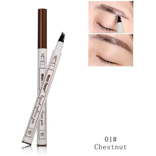 Tatuering ögonbrynspenna med fyra spetsar Långvarig vattenfast ögonmakeup Gel Crayon Sourcil