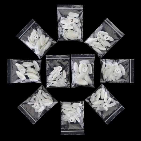 500 neglespisser ballerina melkehvite falske negler akrylspisser