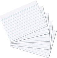 herlitz arkistokortit, DIN A5, vuorattu, valkoinen paperi, 170 gsm, puuton, viivan väri: sininen, kaksinkertainen (1150507)