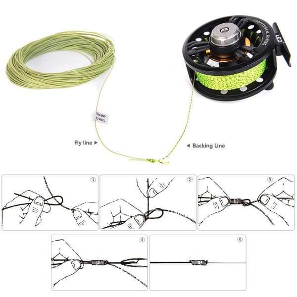 LEO 30m/100ft vekt fremover flytende fluefiskelinje nylonkjernefluelinje - WF-7F
