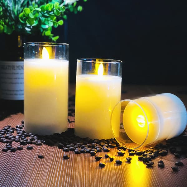 3 st. LED Blockljus - Transparent