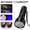 Miniatyrbild 2 av 7: INF UV-ficklampa med 51 LED-pärlor 395 nm vattentätt