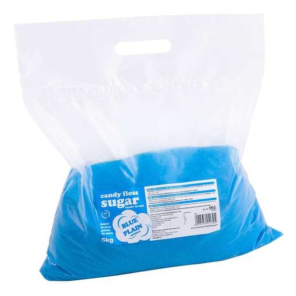 Värillinen sokeri hattaralle, sininen, luonnollinen maku, 5 kg