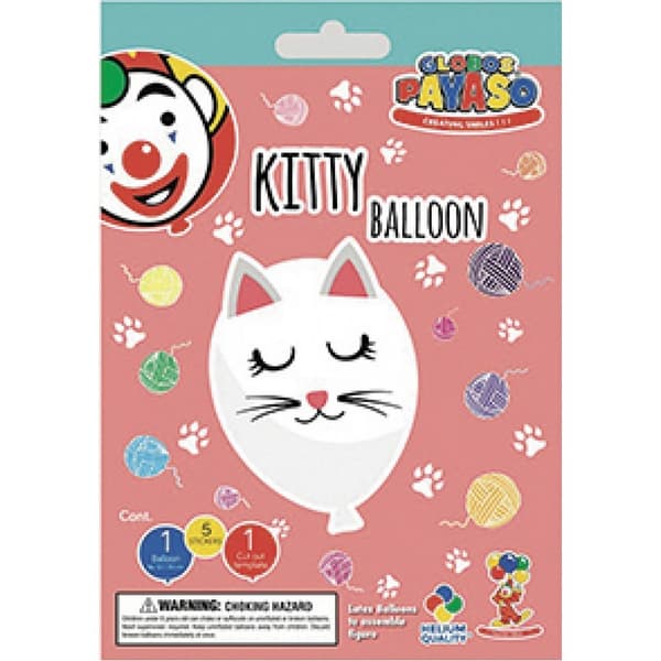 Globos Cat Balloon Arch Kit Pink/White One Size