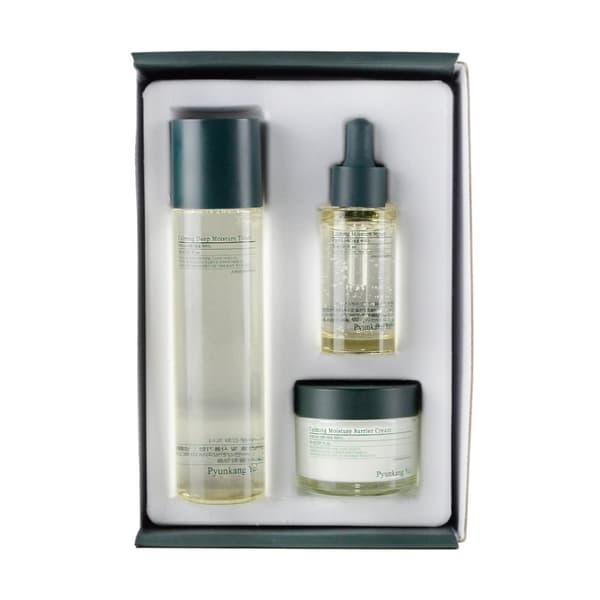 Pyunkang Yul Calming Line Gift Set (Toner 150 ml + Seerum 30 ml + Cream 50 ml) - Tuotesarja herkälle iholle
