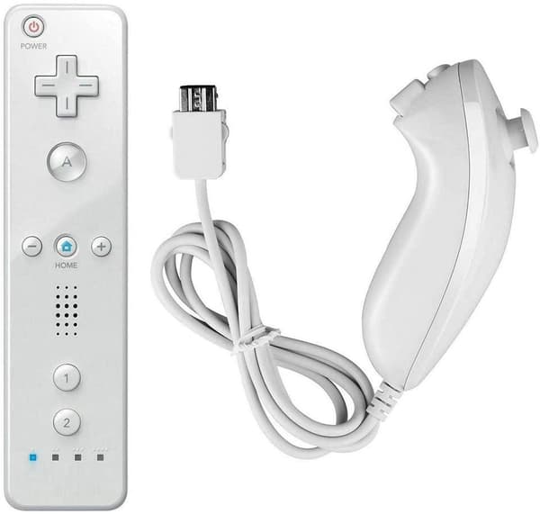Wii Remote Plus + Nunchuck Motion Plus (Vit)