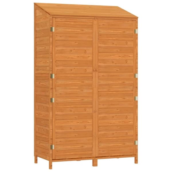 vidaXL haveskur 102x52x174,5 cm massivt grantræ brun