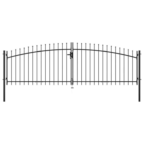 vidaXL Dobbel hageport med spydhoder 400x175 cm