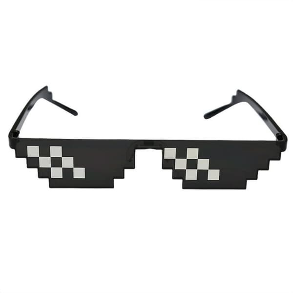 Black Thug Life Glasses Meme aurinkolasit Pixel Black