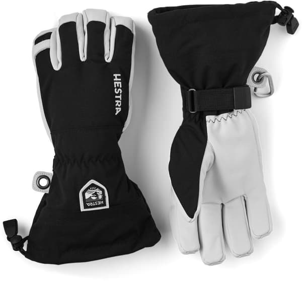 HESTRA ARMY LEATHER HELI SKI 5-FINGER Black storlek 10/XL