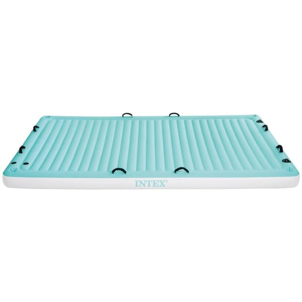 Oppblåsbar bassengflåte Intex Teppe Hvit Turkis 310 x 18 x 183 cm