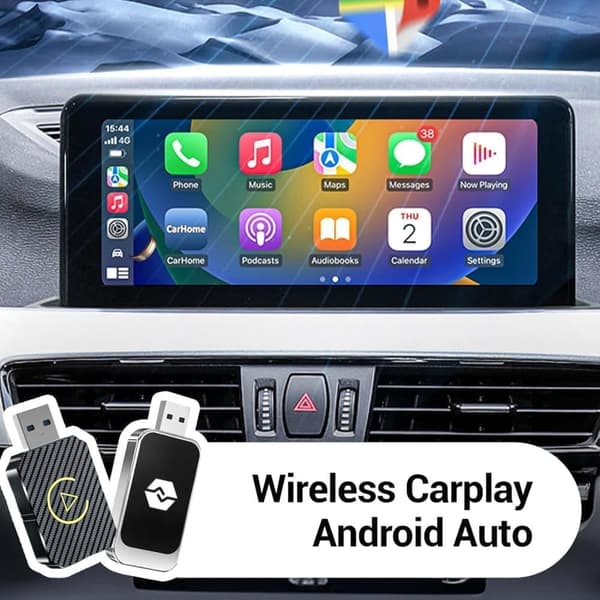 Trådlös CarPlay Adapter 2025, för CarPlay och Android Auto, Plug-and-Play