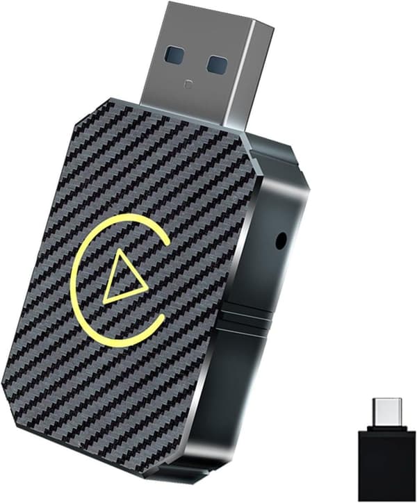 Trådløs CarPlay-adapter 2025, til CarPlay og Android Auto, Plug-and-Play Trådløs CarPlay-adapter 2025, til CarPlay og Android Auto, Plug-and-Play