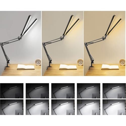 Skrivbordslampa med Stativ & Fäste - LED
