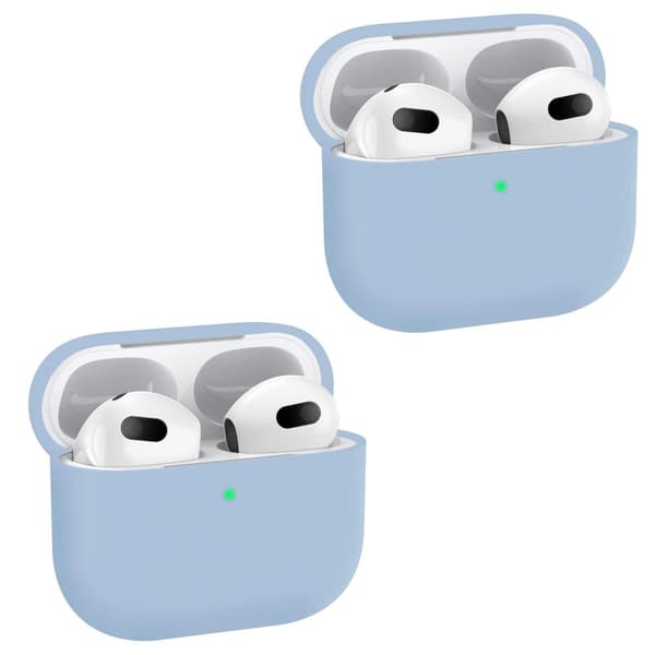 2x Lilla Apple AirPods 3-skal silikonebeskyttende etui til AirPods 3
