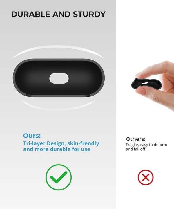 2x Svart Apple AirPods 3 skal silikon skyddsfodral för AirPods 3