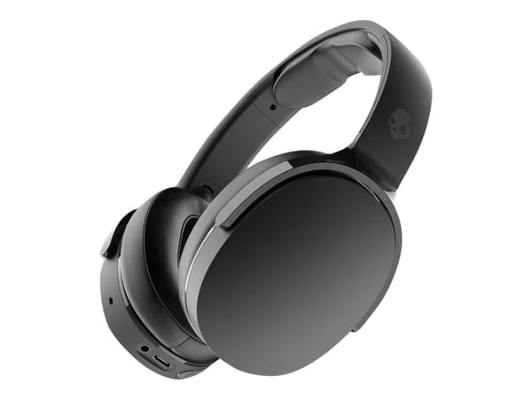 Skullcandy HESH Evo - Hodetelefoner med mikrofon - full størrelse - Bluetooth - trådløs, kablet - lydisolerende - ekte svart