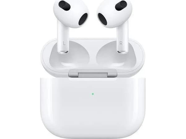 Apple AirPods - 3. generationen - äkta trådlösa hörlurar med mikrofon. - öronspets - Bluetooth - vit | Lightning laddningsfodral