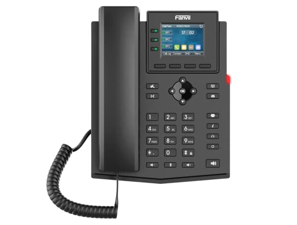 Fanvil X303W, IP-telefon, Sort, Kablet håndsett, Bord/Vegg, Linux, In-band, Utenfor båndet, SIP-info Sort