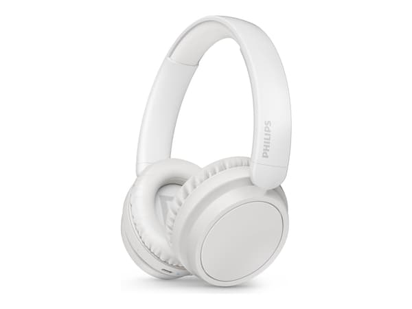 Philips TAH5209WT - Hodetelefoner med mikrofon - over-øret-montering - Bluetooth - trådløs - hvit