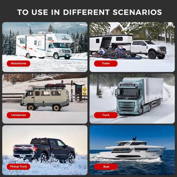 8KW 12V/24V bilvärmare med fjärrkontroll och LCD termostatmonitor, dieselluftvärmare, låg energiförbrukning och lågt ljud