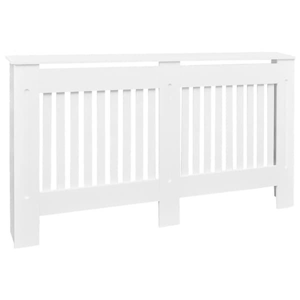 vidaXL Elementskydd MDF 152 cm vit