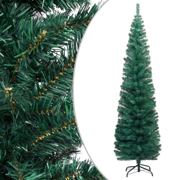 vidaXL Smal plastgran med fot grön 210 cm PVC