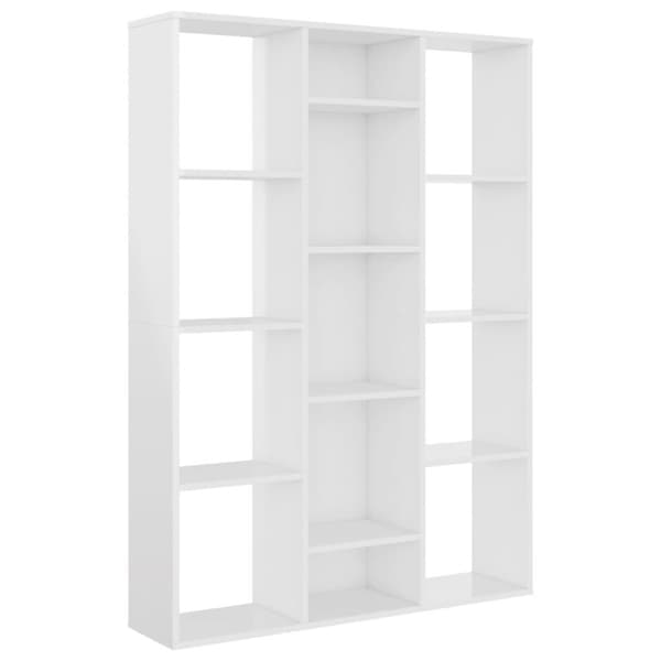vidaXL Rumsavdelare/bokhylla vit högglans 100x24x140 cm spånskiva vidaXL Rumsavdelare/bokhylla vit högglans 100x24x140 cm spånskiva