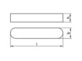 Miniatyrbilde 3 av 4: TOOLCRAFT 138621 Pasfjedre DIN 6885 Stål 50 stk