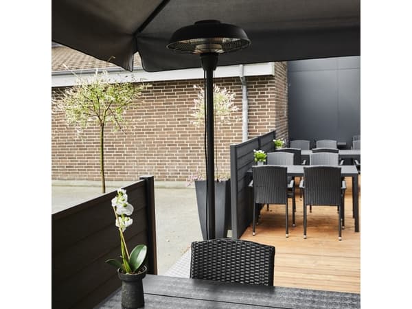 HORTUS terrassvärmare golvmodell HA, 900/2100W svart (211-412)