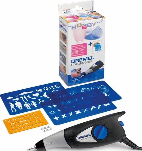 Dremel 290 kaiverruskynä - 35 W - 2 kovametallikaiverruskärkeä - Sisältää 1 timanttikaiverruskärjen lasiin kaiverrettavaksi