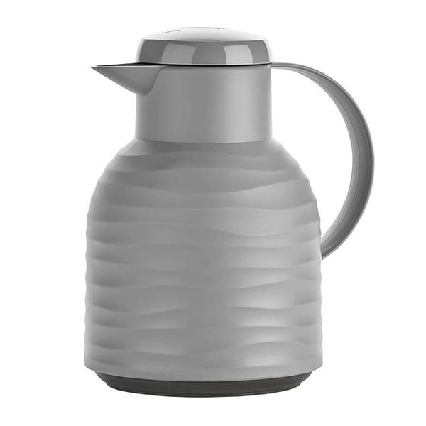 Emsa N40109 Samba Wave tyhjiökannu | 1,0 litraa | Quick Press Muovi | Lasieristepullo | Kahvipannu: 12h kuumaa/24h kylmää | 100 % tiivis | kiviä