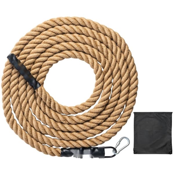 Gym Klätterrep 1,5"x25FT, Fitness Styrketräningsrep, Hemträning, Hållbart Material, hög kvalitet