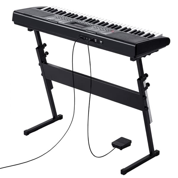 61-tasters digitalt keyboard-piano, bærbar el, justerbart stativ, perfekt til begyndere, musiklektioner og underholdning.