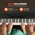 Miniatyrbillede 3 af 11: 88 Nøgle Fuldvægtet Digitalklaver, Dual Tastatur, Indbyggede Højttalere, Sustain Pedal, Perfekt til Musikere og Undervisning