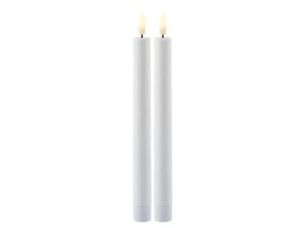 Sirius Sille Genopladelig Kronelys Hvid - Ø 2 cm - H 25 cm - 2 stk Hvit