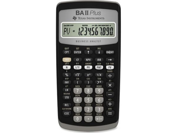 Texas Instruments BAII PLUS - Talouslaskin - 10 numeroa - paristo (BAIIPL)
