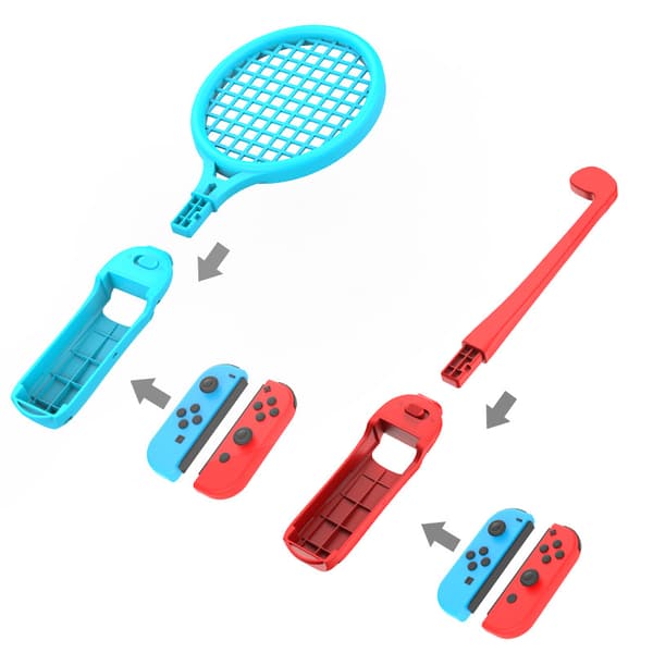 INF Tillbehörspaket 12 delar Kompatibelt med Nintendo Switch Flerfärgad