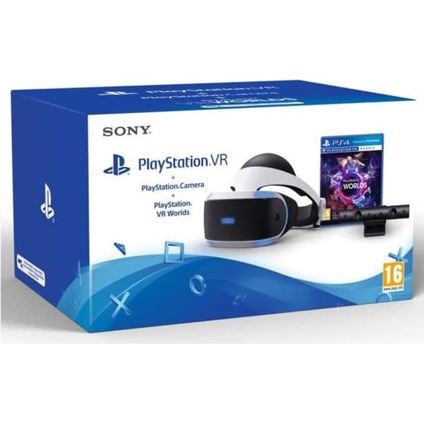 PSVR StarterPack: PSVR Headset + PlayStation Camera V2 + VR Worlds - Officiell PlayStation- REFURBISHED
