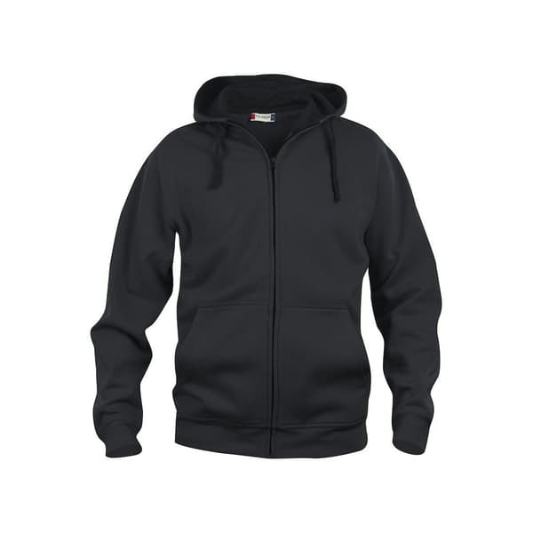 Clique Mens Basic Full Zip Hoodie för män Black 5XL