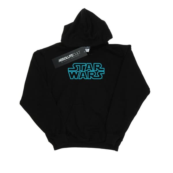 Star Wars Kvinnor/Ladies Neon Sign Logo Hoodie Black L