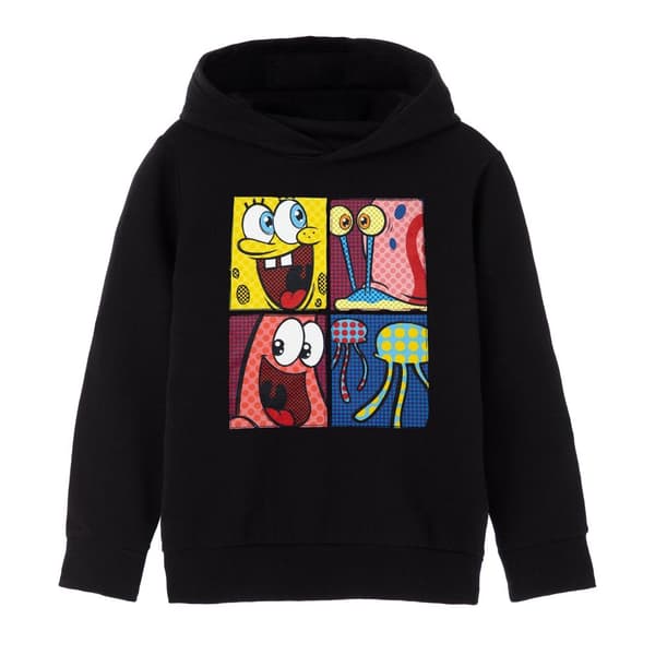 SpongeBob SquarePants Childrens/Kids Pop Art Hoodie Black 7-8 Years